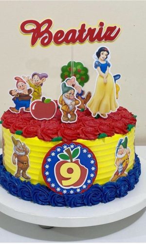 Arquivo de Corte Topo de Bolo Branca de Neve