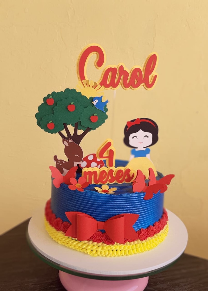Arquivo de corte topo de bolo branca de neve camadas