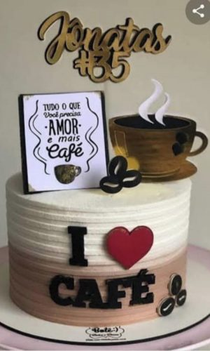 Arquivo de corte topo de bolo Café