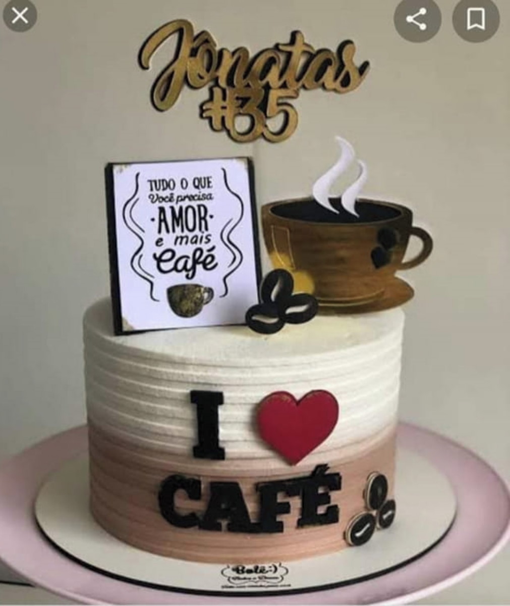 Arquivo de corte topo de bolo Café