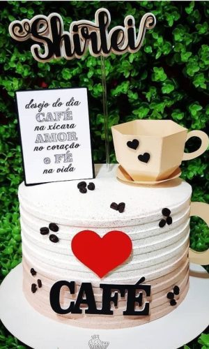 Arquivo de corte topo de bolo Café