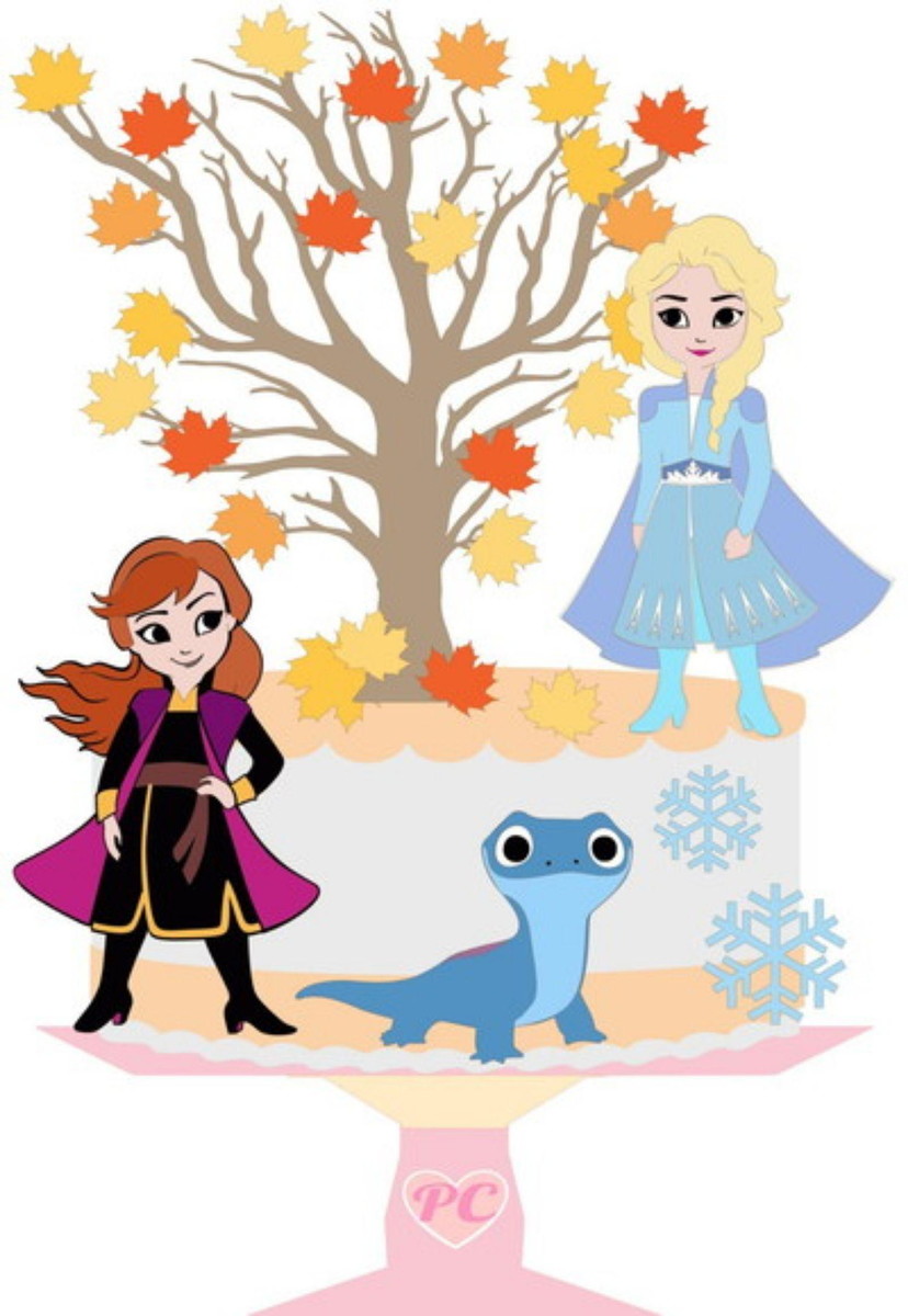 Arquivo de Corte Topo de Bolo Camadas Frozen Studio