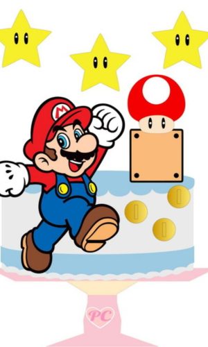 Arquivo de Corte Topo de Bolo Camadas Super Mario Studio