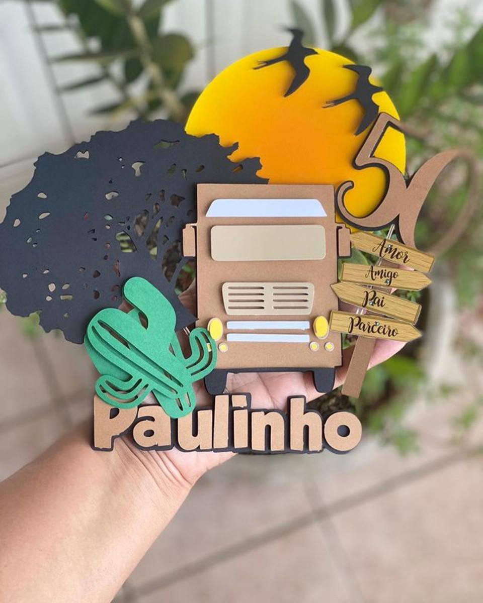 Arquivo de Corte Topo de Bolo Caminhão 01 - Imagem 2