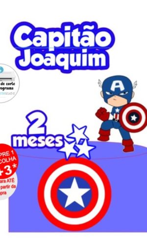Arquivo de Corte Topo de Bolo Capitao America