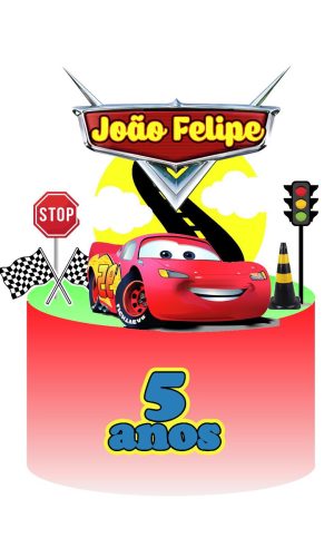 Arquivo de Corte Topo de Bolo Carrinhos