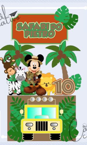 Arquivo de corte topo de bolo Carro Mickey
