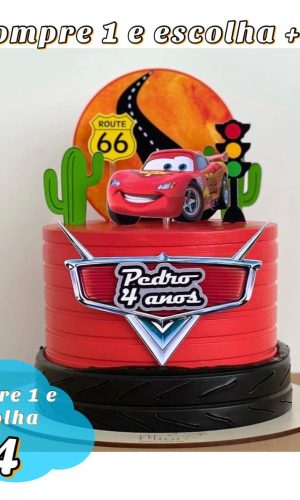 Arquivo de corte topo de bolo - Carros 001