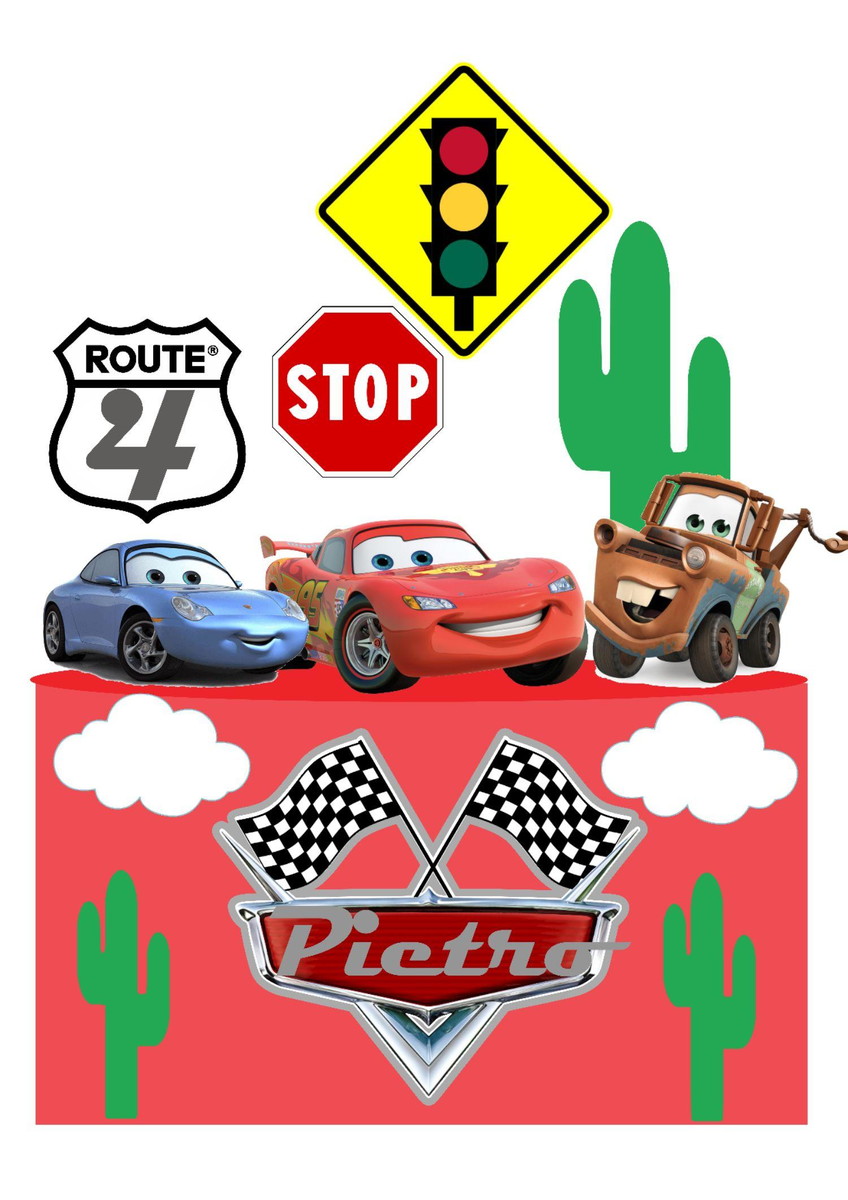 Arquivo de Corte Topo de Bolo Carros 02