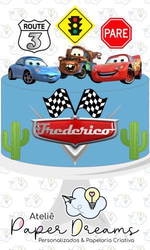 Arquivo De Corte Topo De Bolo - Carros 1