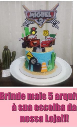Arquivo de corte Topo de Bolo Carros- cod04