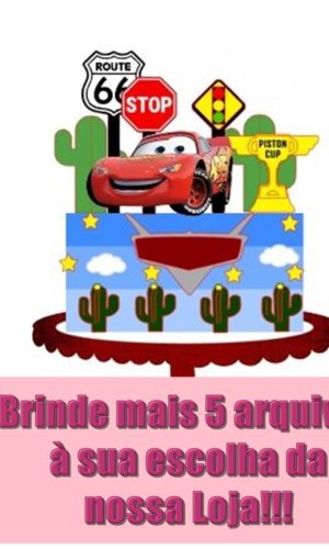 Arquivo de corte Topo de Bolo Carros- cod04