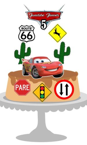 Arquivo de Corte Topo de Bolo Carros /compre 1 Leve 10