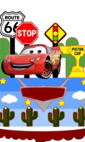 Arquivo de corte Topo de bolo Carros Disney Mcqueen #2045
