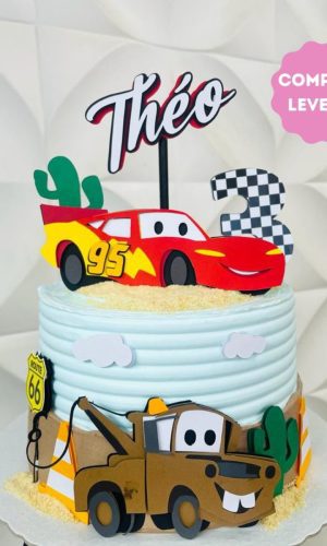 Arquivo de Corte Topo de Bolo Carros Pixar em Camadas