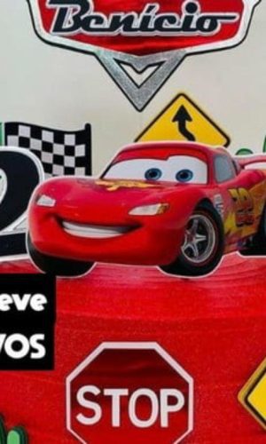 Arquivo de Corte Topo de Bolo Carros Relampago Mcqueen