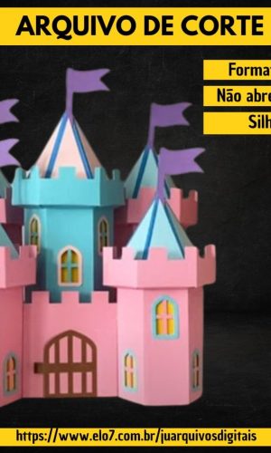 Arquivo de Corte Topo de Bolo Castelo 3d Studio 002