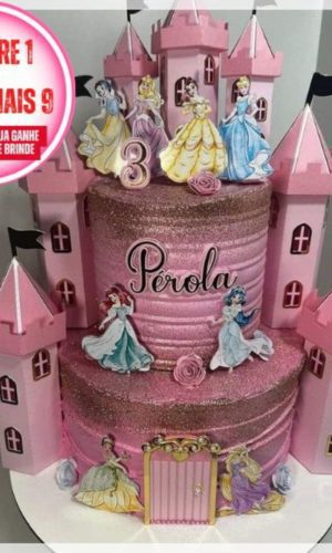 Arquivo de Corte Topo de Bolo Castelo de Princesas #2901