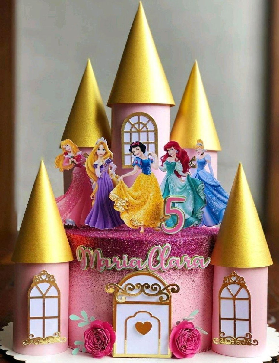 Studio/pdf Arquivo Corte Topo de Bolo Castelo Princesas-003 - Imagem 2