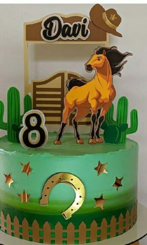 180 - Arquivo de corte Topo de bolo cavalo Spirit