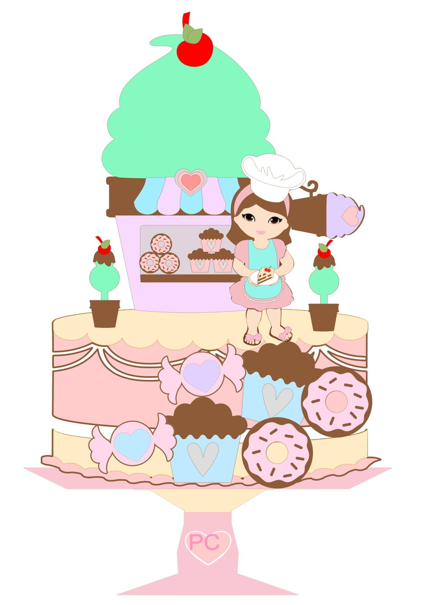 Arquivo de Corte - Topo de Bolo (Confeitaria) 2 - Imagem 3