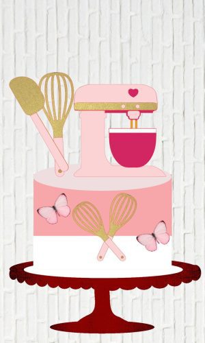 Arquivo de Corte Topo de Bolo Confeiteira Batedeira Camadas