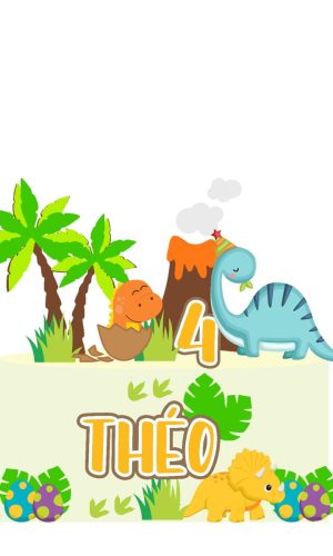 Arquivo de corte Topo de bolo Dino Baby 03