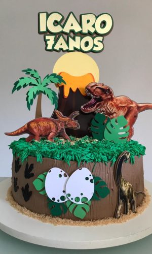 Arquivo de corte topo de bolo dinossauro