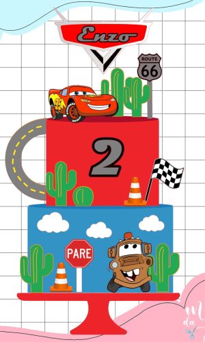 Arquivo de Corte: Topo de Bolo Disney Carros 009