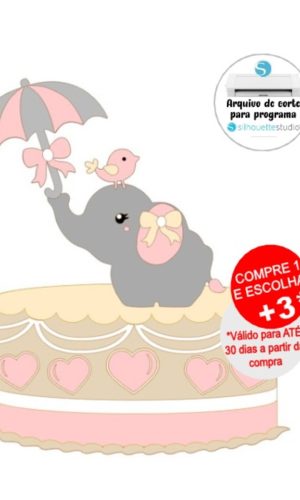 Arquivo de Corte Topo de Bolo Elefantinha