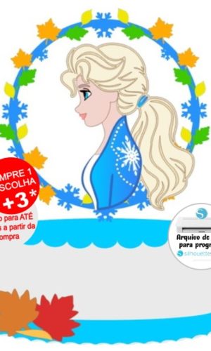 Arquivo de Corte Topo de Bolo Elsa Frozen
