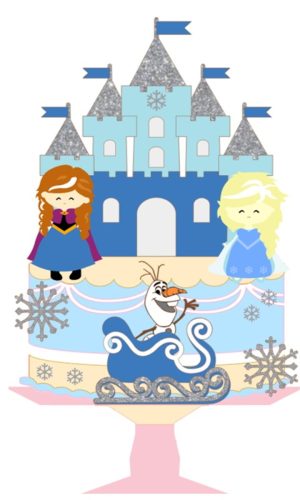 Arquivo de Corte Topo de Bolo em Camadas Frozen