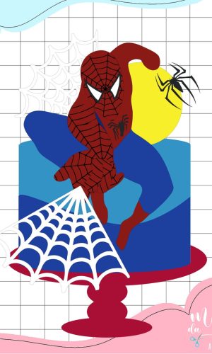 Arquivo de Corte: Topo de Bolo em Camadas Homem Aranha 011