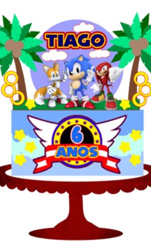 Arquivo de Corte Topo de Bolo Sonic