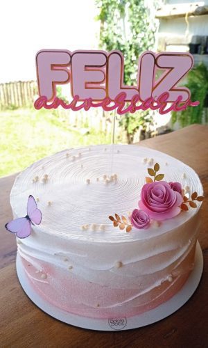 Arquivo de Corte Topo de Bolo Feliz Aniversario