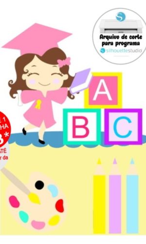 Arquivo de Corte Topo de Bolo Formatura Abc