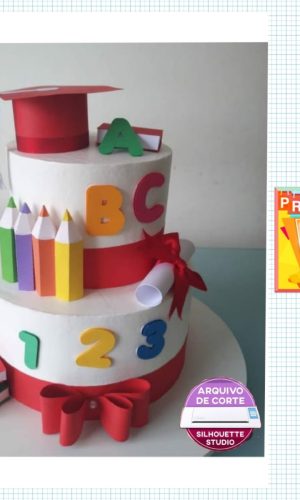 Arquivo de corte Topo de bolo Formatura ABC
