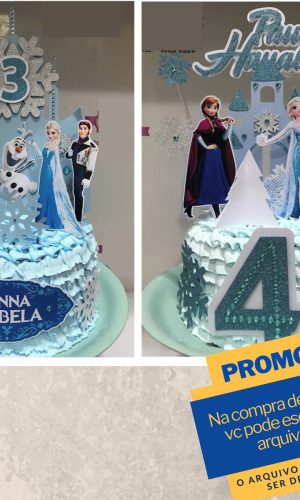 Arquivo de corte topo de bolo frozen -006