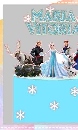 Arquivo de Corte Topo de Bolo Frozen 04 - Studio e pdf