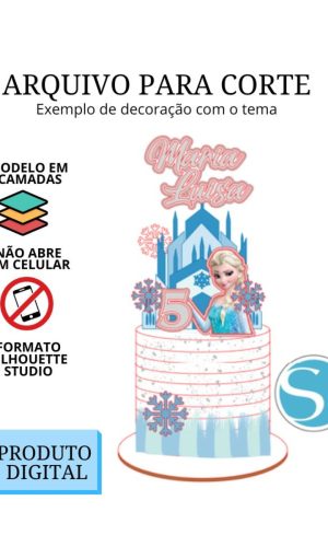 Arquivo de Corte Topo de Bolo - Frozen 1