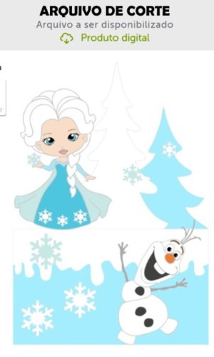 Arquivo de Corte Topo de Bolo Frozen