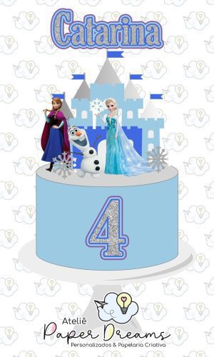 Arquivo de corte topo de bolo - Frozen 2