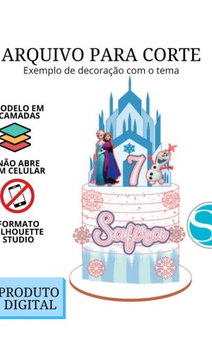 Arquivo de Corte Topo de Bolo - Frozen 2