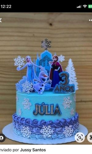 Arquivo de Corte Topo de Bolo Frozen 3d Studio