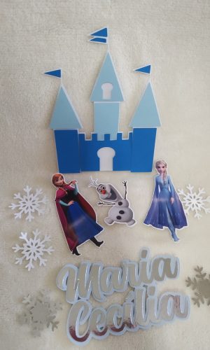 Arquivo De Corte Topo De Bolo Frozen Castelo Camadas