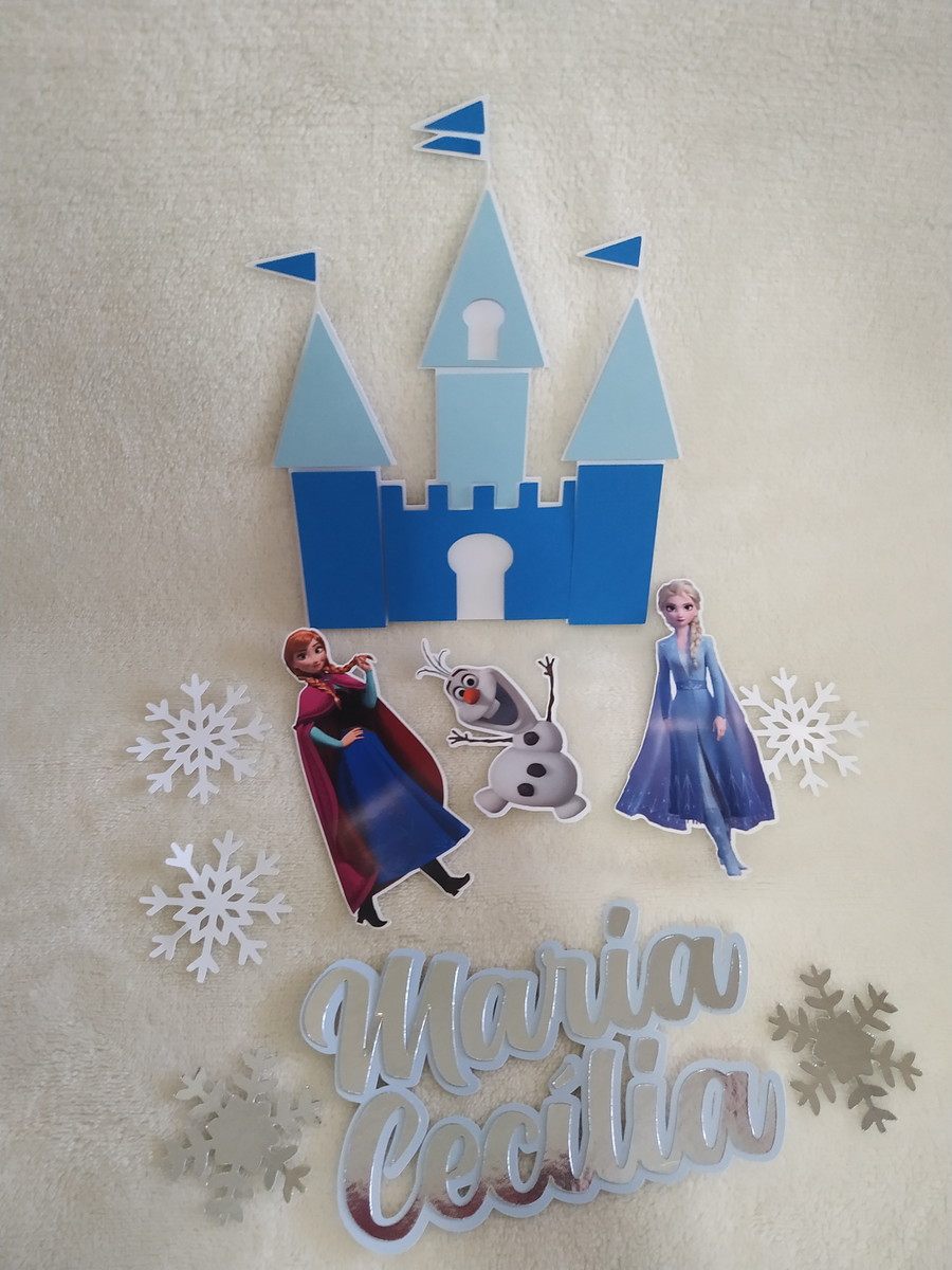 Arquivo De Corte Topo De Bolo Frozen Castelo Camadas