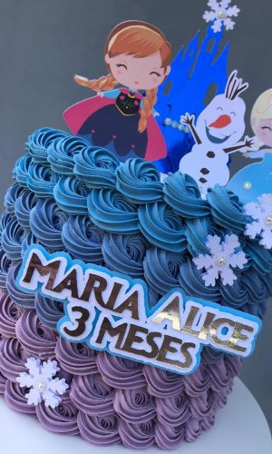 ARQUIVO DE CORTE Topo de Bolo - Frozen Cute