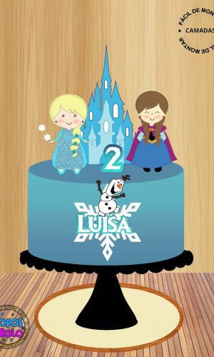 Arquivo de Corte Topo de Bolo Frozen Cute