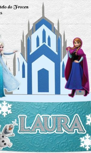 Arquivo de Corte: Topo de Bolo Frozen e Anna