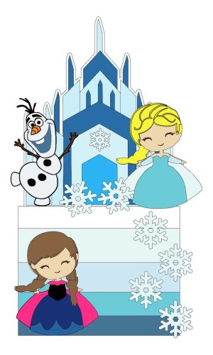 Arquivo de Corte Topo de Bolo Frozen em Camadas